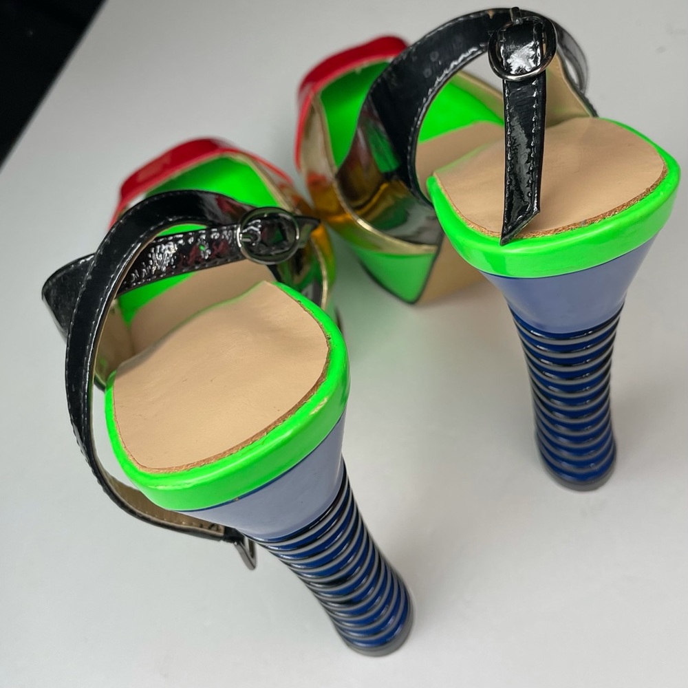 Multi Color Platform heels